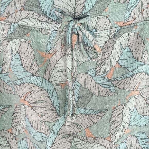 Nine West Women's Green Tropical Leaf Print Drawstring Mini Skirt Size XXL NWOT - Picture 5 of 8